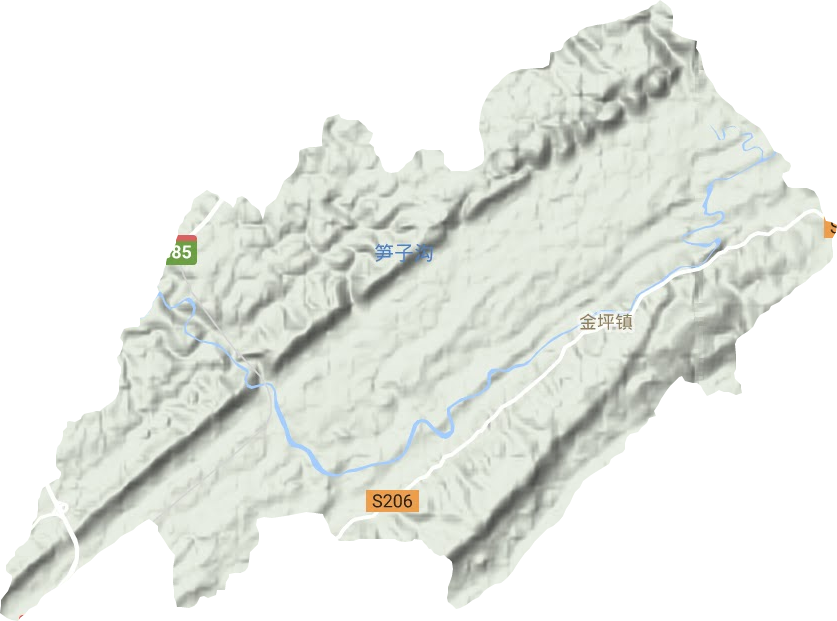 金坪镇地形图