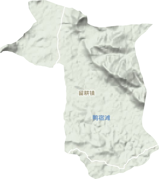留耕镇地形图