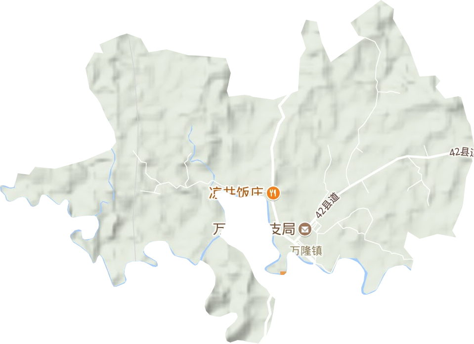 万隆镇地形图