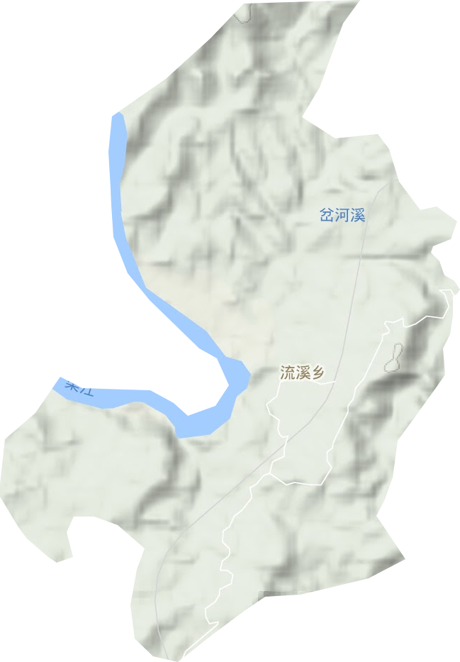流溪乡地形图