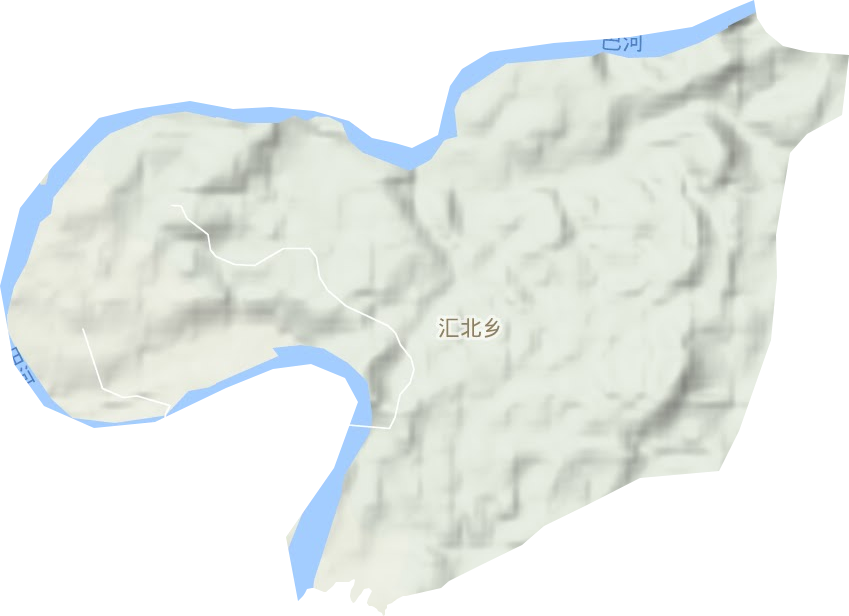 汇北乡地形图