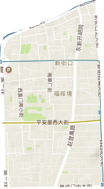 新街口街道地形图