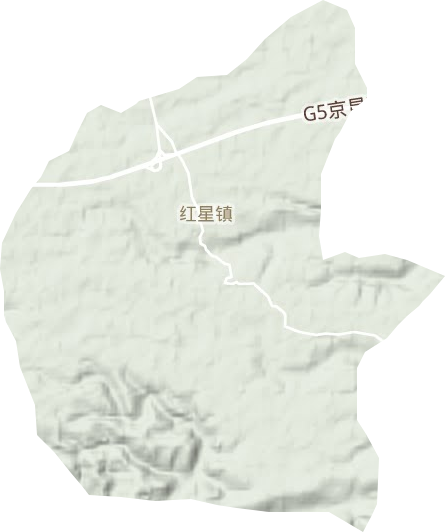 红星镇地形图