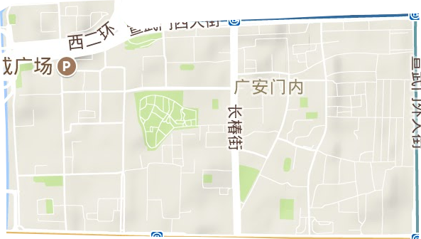 广安门内街道地形图