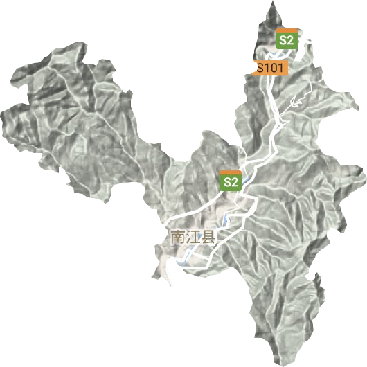 南江镇地形图