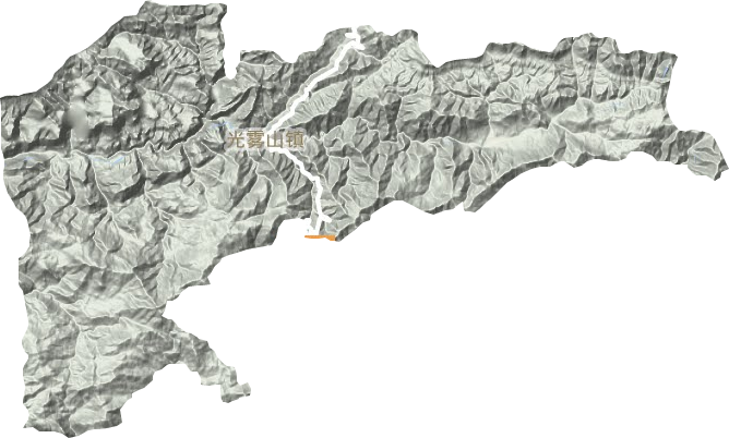 光雾山镇地形图