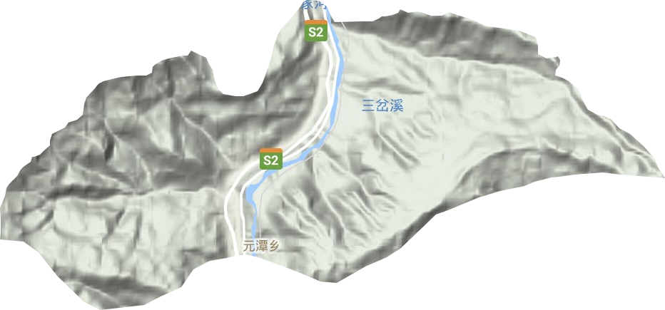 元潭镇地形图