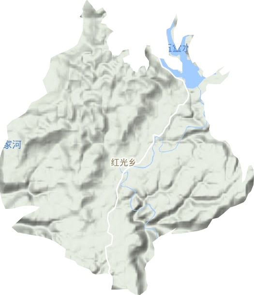 红光乡地形图
