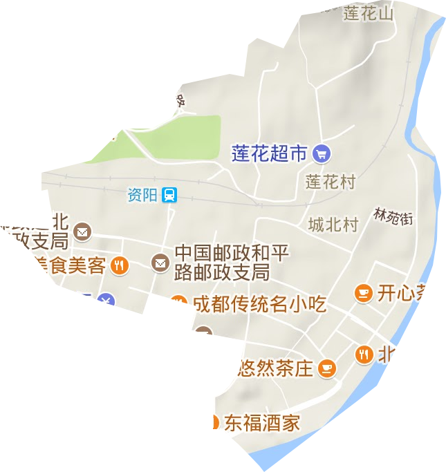 莲花街道地形图