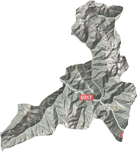 古尔沟镇地形图