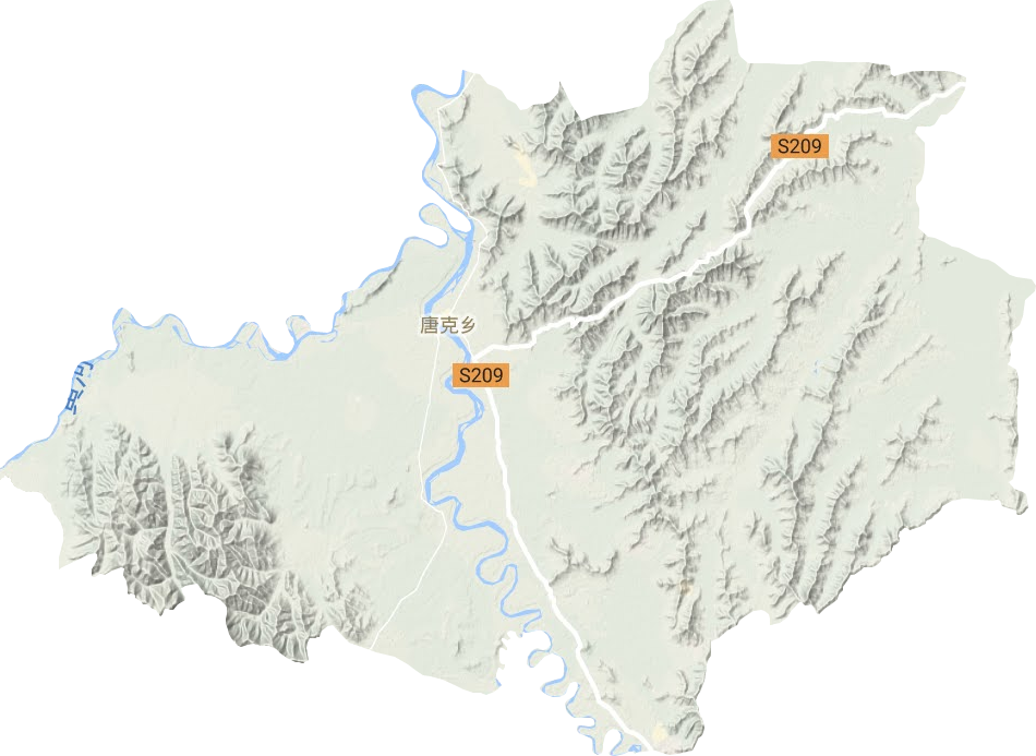唐克镇地形图
