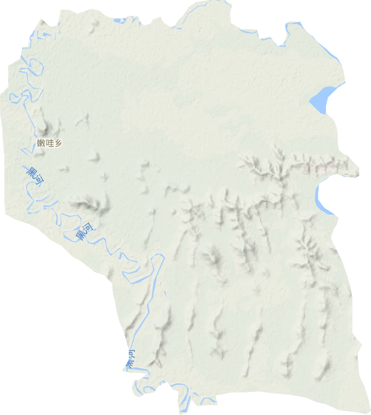 嫩哇乡地形图