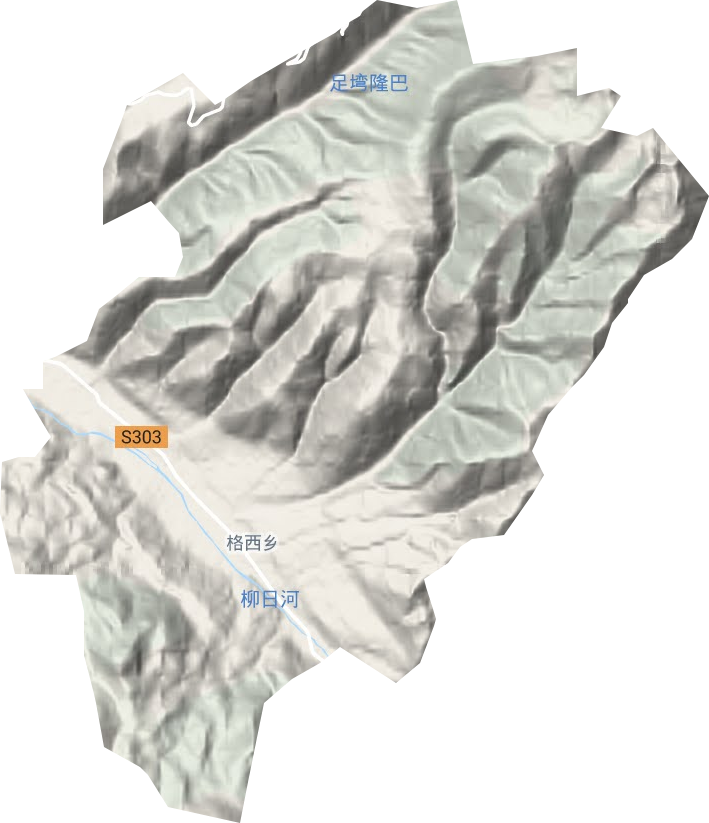 格西乡地形图