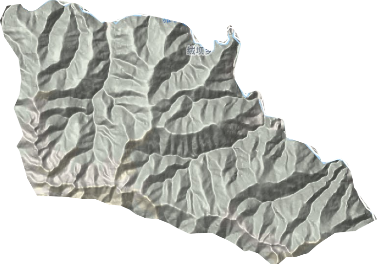 绒坝乡地形图