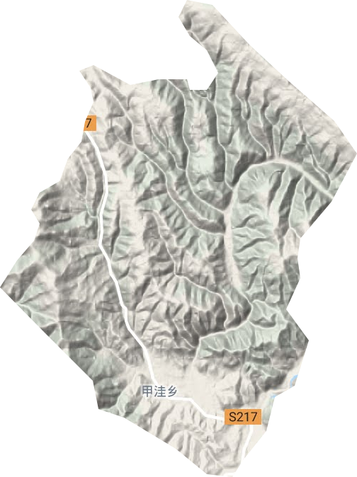 甲洼乡地形图