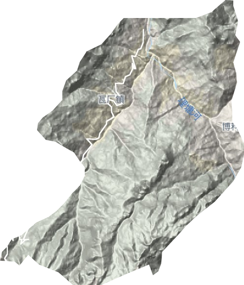 瓦厂镇地形图