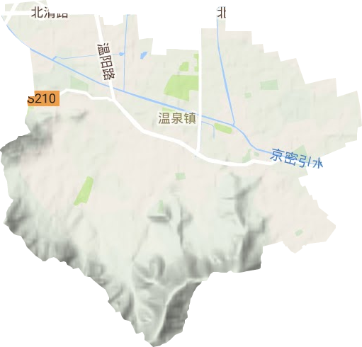 温泉地区办事处地形图