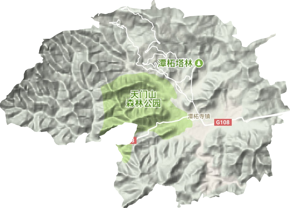 潭柘寺镇地形图