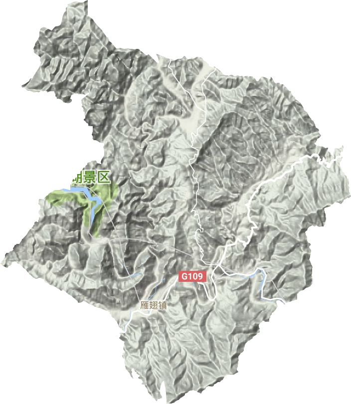 雁翅镇地形图