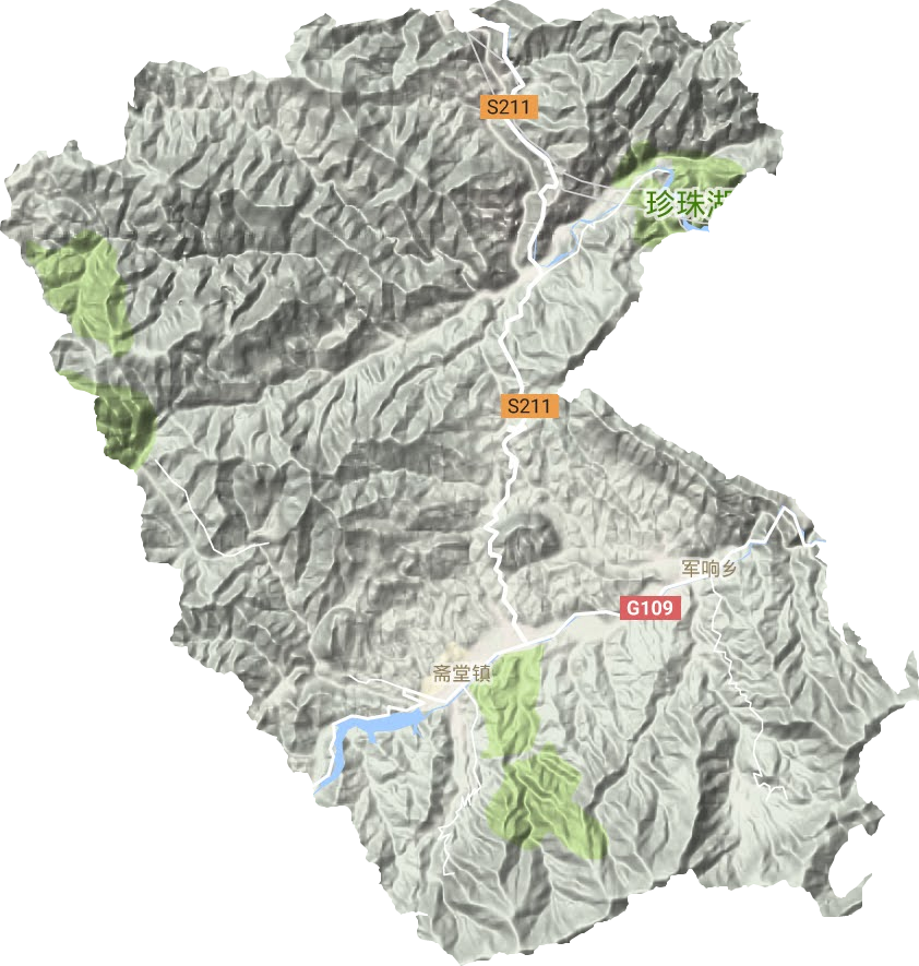 斋堂镇地形图