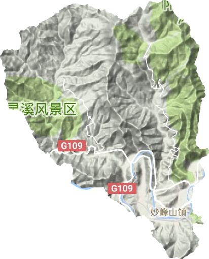 妙峰山镇地形图