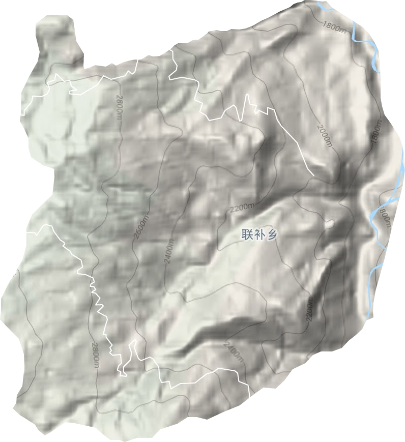 联补乡地形图
