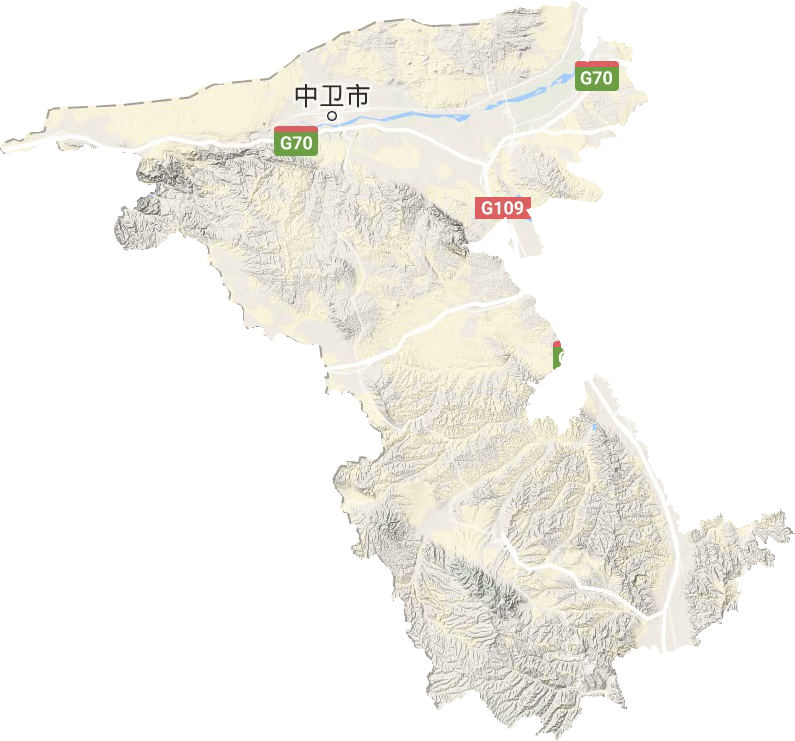 中卫市地形图
