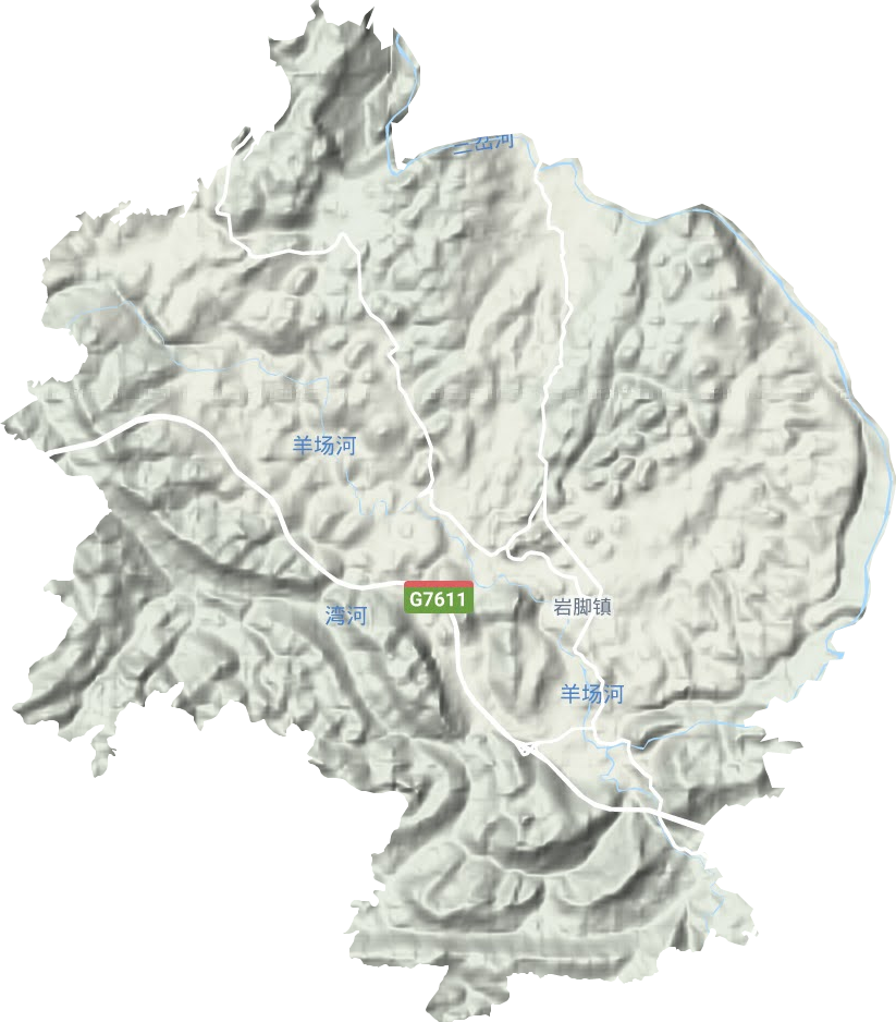 岩脚镇地形图