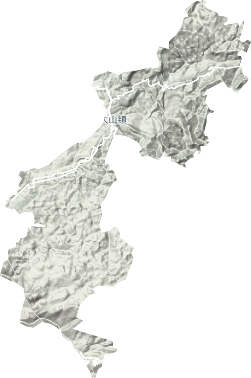 大山镇地形图
