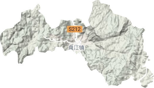 盘江镇地形图