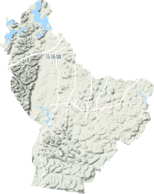 马场镇地形图