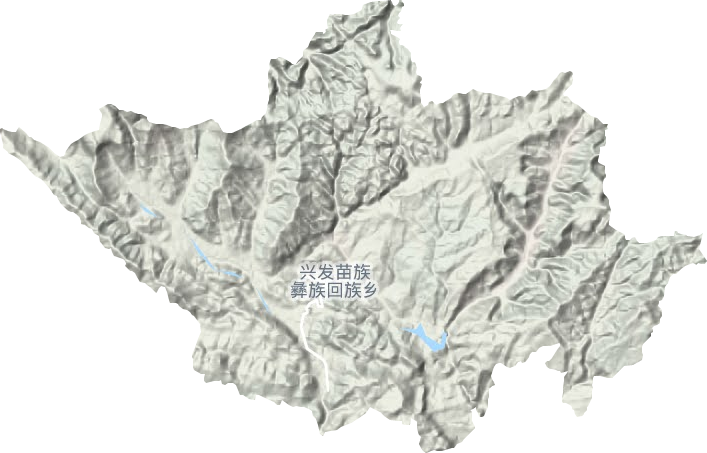 兴发乡地形图