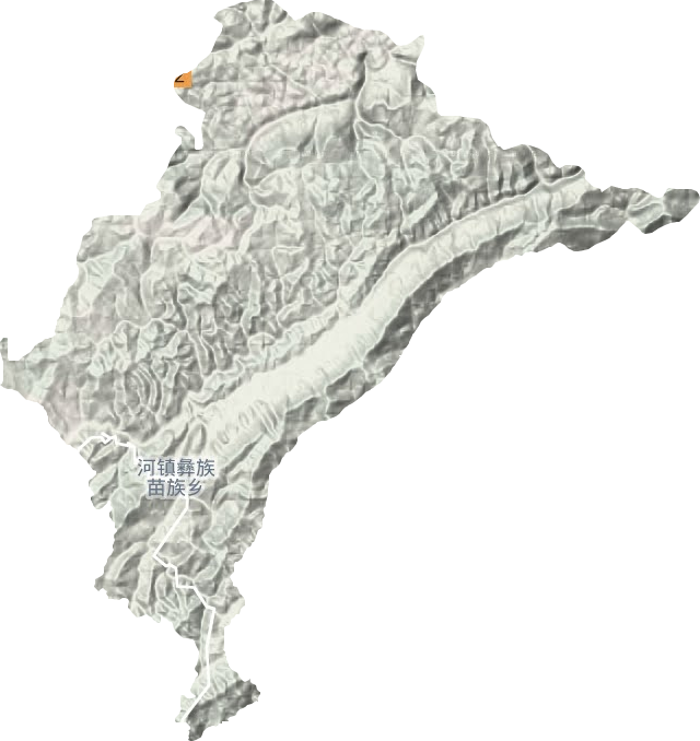 河镇乡地形图
