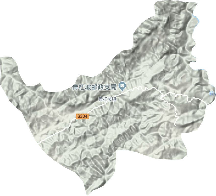 青杠坡镇地形图