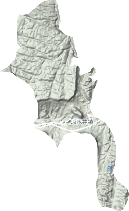 凉水井镇地形图