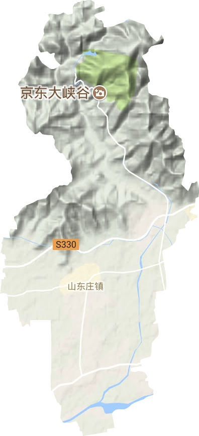 山东庄镇地形图