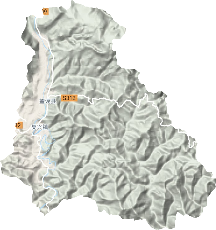 王母街道地形图