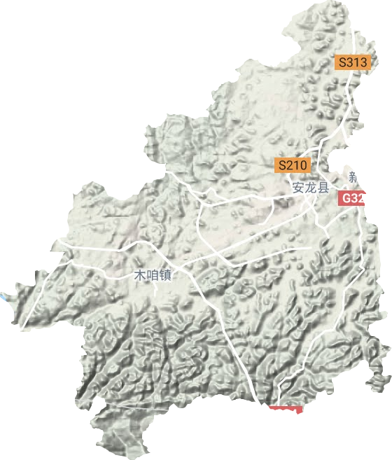 木咱镇地形图