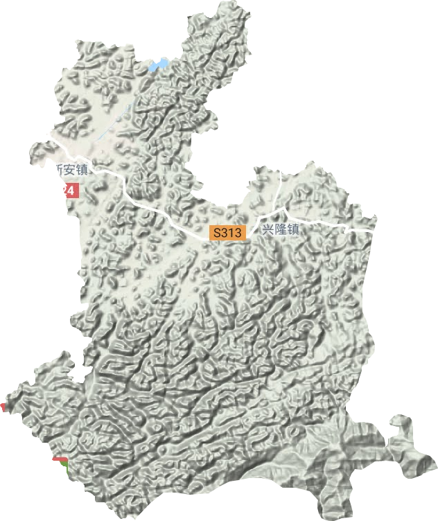 兴隆镇地形图