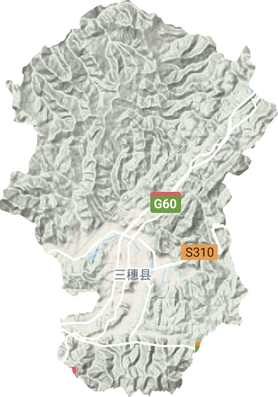八弓镇地形图