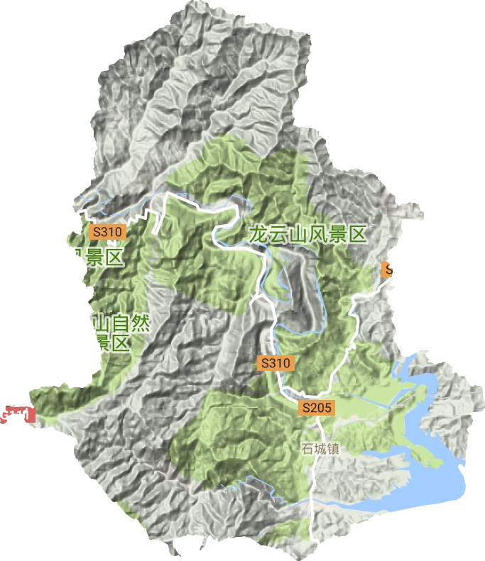 石城镇地形图