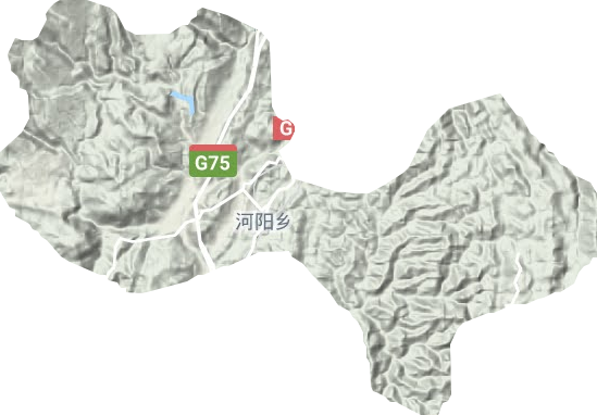 河阳乡地形图