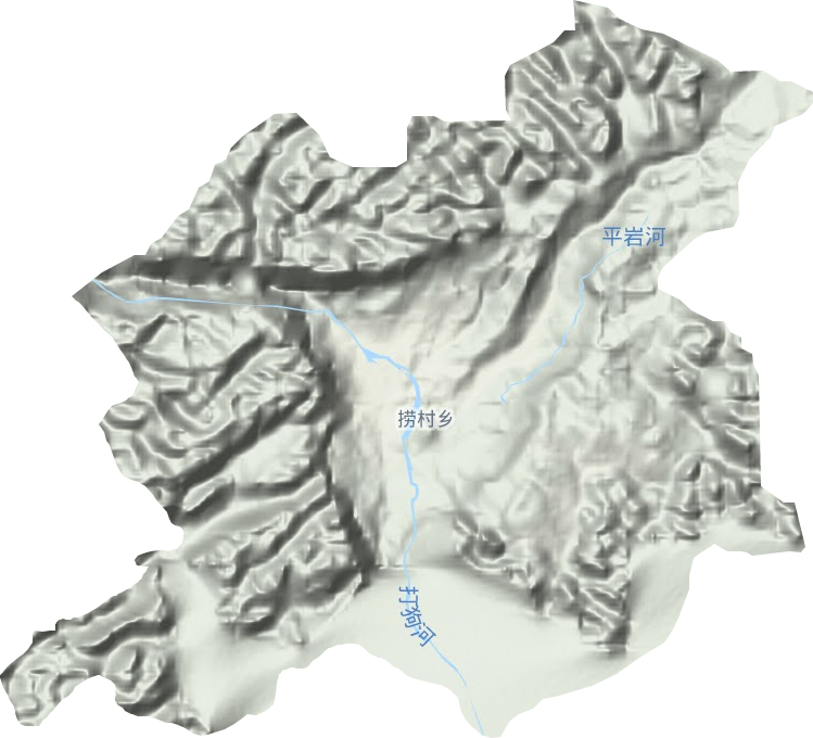 捞村乡地形图