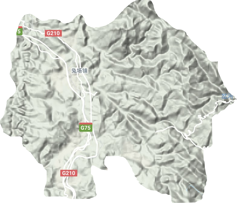兔场镇地形图