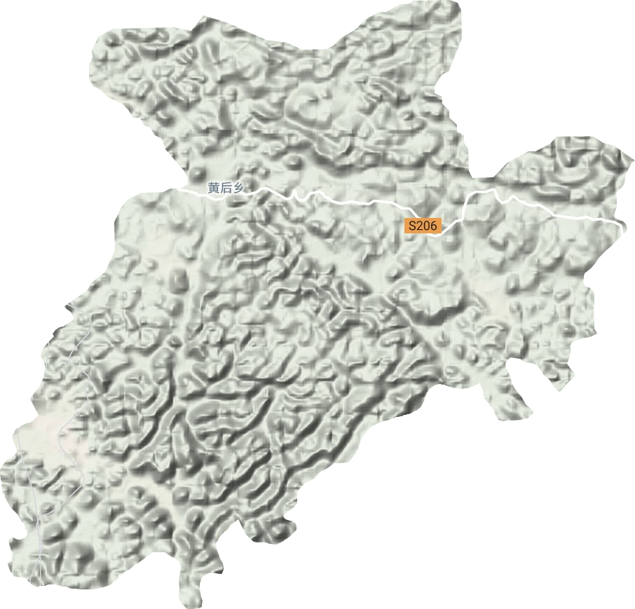 黄后乡地形图