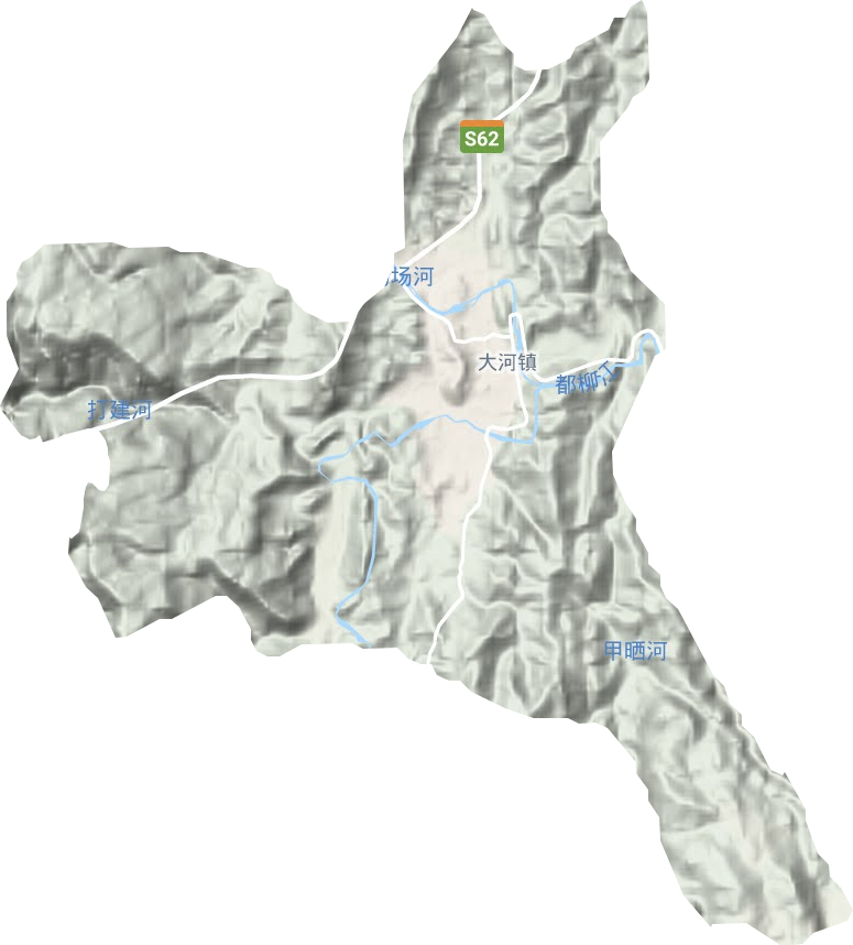 大河镇地形图
