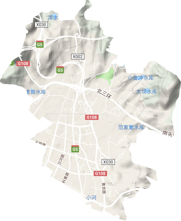 普吉街道地形图