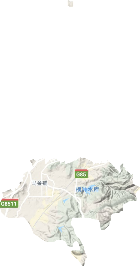 马金铺街道地形图