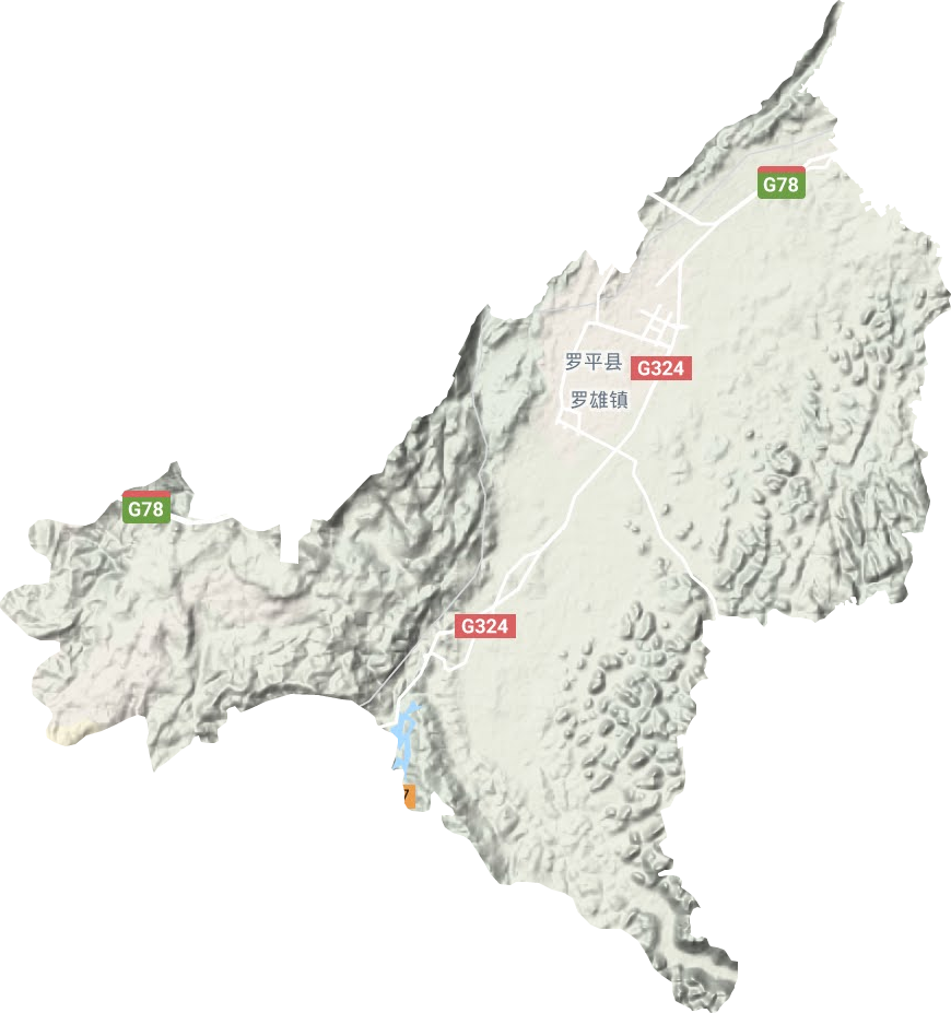 罗雄镇地形图