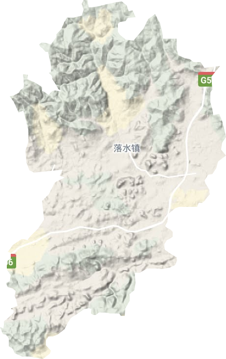 落水镇地形图